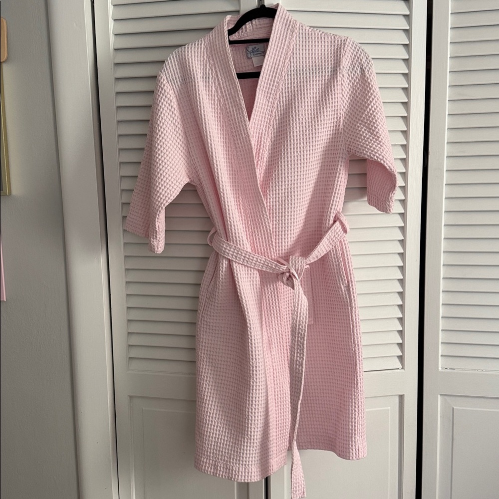 Softies Paddi Murphy Soft Pink Cotton Waffle Robe Small - Picture 2 of 8